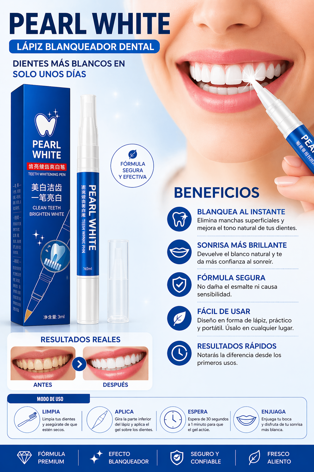 Lápiz Blanqueador Dental Profesional