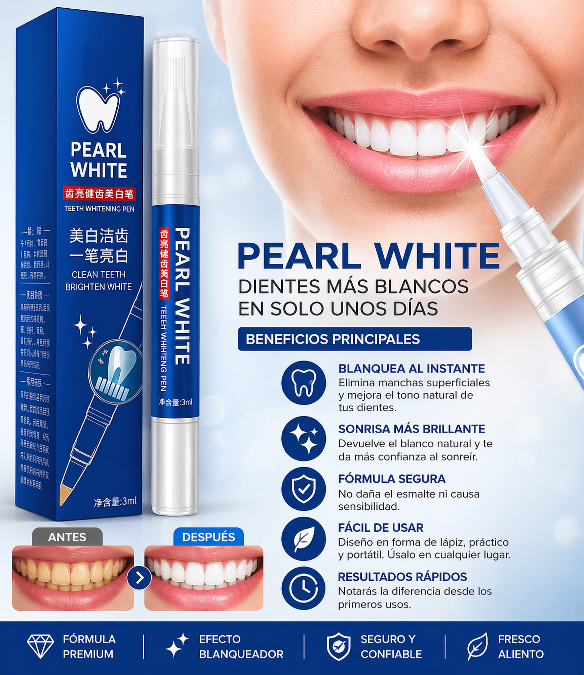 Lápiz Blanqueador Dental Profesional