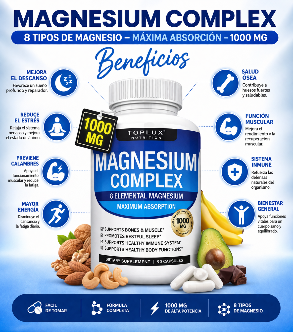 MAGNESIO COMPLEX 8 ELEMENTAL 1000 mg