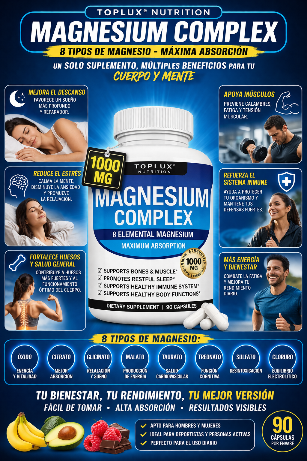 MAGNESIO COMPLEX 8 ELEMENTAL 1000 mg